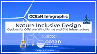 OCEaN Infographic on Nature Inclusive Design: Options for Offshore Wind Farms and Grid Infrastructure